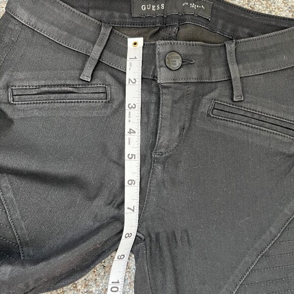 JUST IN: Guess women's jeans, Black, Size 25, Unique stretch, angle design - Picture 12 of 14